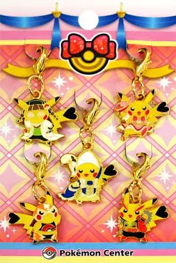 おきがえピカチュウ メタルチャームセット(5個セット) 「ポケットモンスター オメガルビー・アルファサファイア」 ポケモンセンター限定
