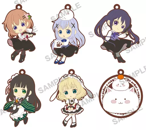 全6種セット 「ご注文はうさぎですか?? トレーディングラバーストラップ」