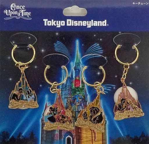 シンデレラ城 キーチェーン(4個セット) 「ワンス・アポン・ア・タイム」 東京ディズニーランド限定