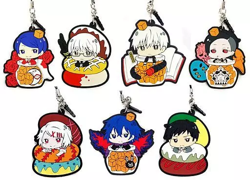 東京喰種 たべカワトレーディングラバーストラップ第2弾7種セット 東京喰種 たべカワシリーズ トレーディング ラバーストラップ 金木研