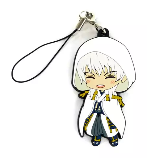 鶴丸国永(おおっと。こりゃ驚きだねVer.) ねんどろいどぷらす ラバーストラップ 「刀剣乱舞-ONLINE- ねんどろいど 鶴丸国永」 GOODSMILE ONLINE SHOP購入特典