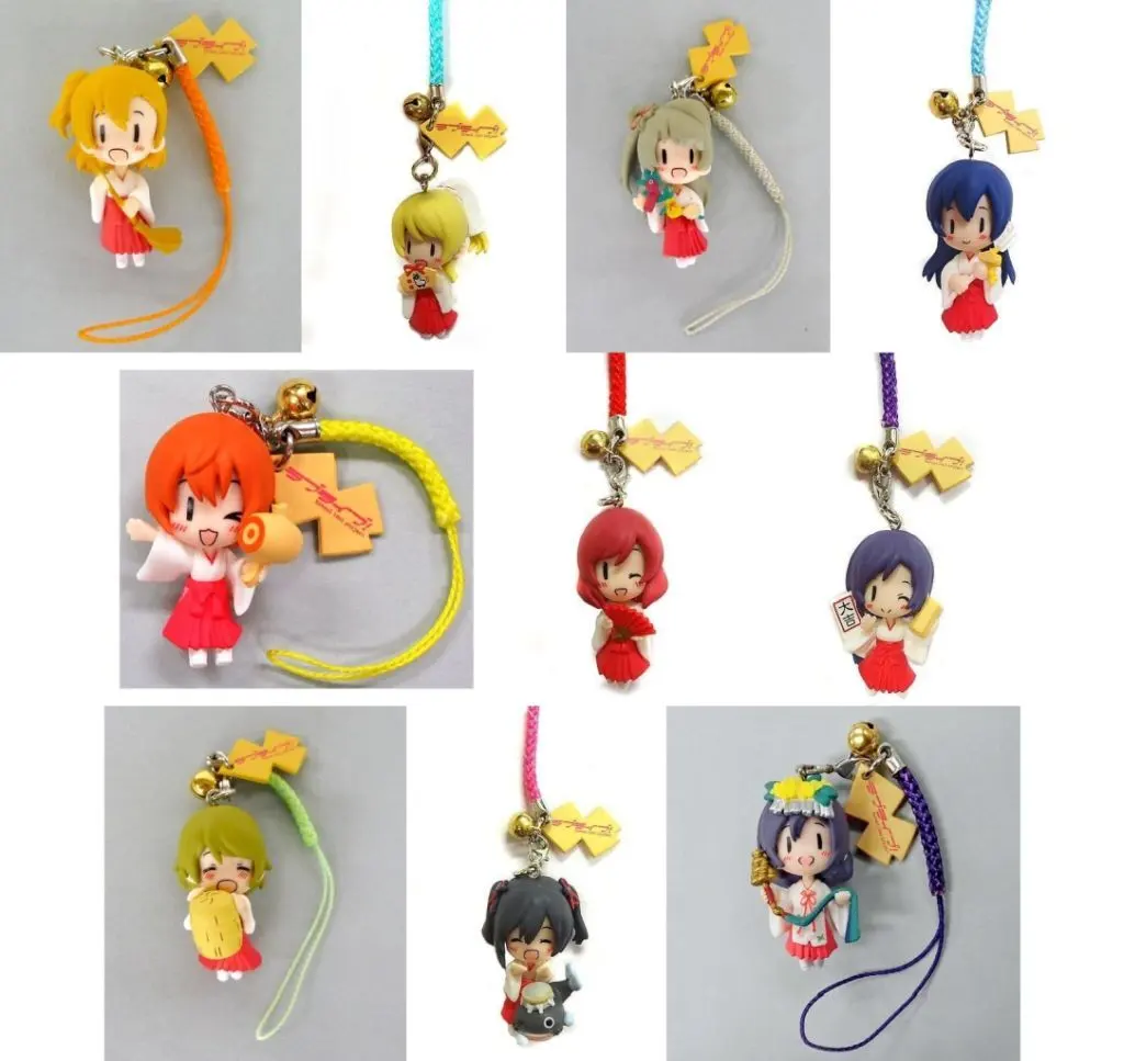 全10種セット 「神田明神×ラブライブ! フィギュアストラップ(木札 ラブライブ!ロゴ)」