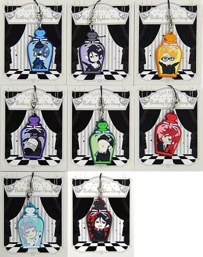 黒執事　瓶詰めラバーストラップ 駿河屋 -<中古>[特典付き] 全7種セット 瓶詰めラバーストラップ 「黒