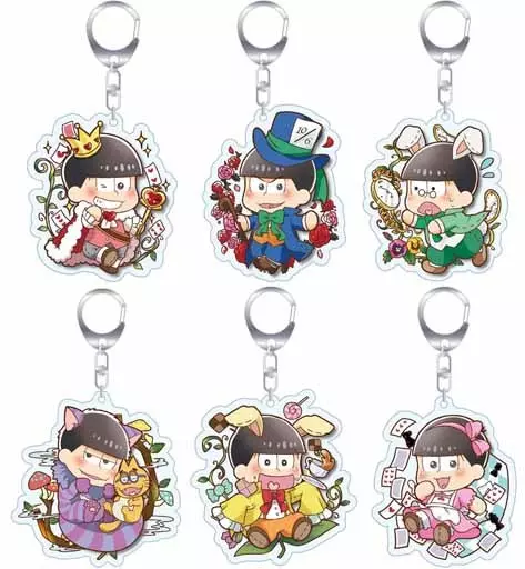 全6種セット 「ぷりっしゅ おそ松さん トレーディングアクリルキーホルダー アリスver.」