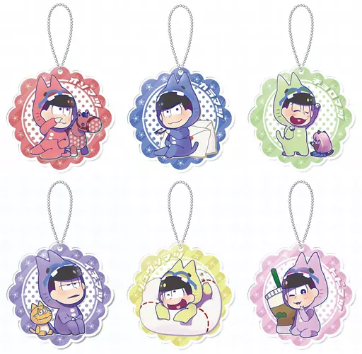 全6種セット 「えふぉるめ おそ松さん パジャキャラアクリルボールチェーン」(チェーン欠品)_image