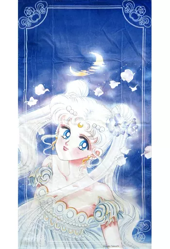 セーラームーン展 プリンセスセレニティ ラインストーン付ワイドバスタオル 駿河屋 -<中古>B.プリンセス・セレニティ ラインストーン付