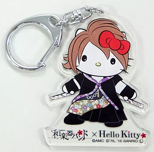 和楽器バンド×HELLO KITTYアクリルキーホルダーVol.2(衣装黒/両手棒) 「絢爛和奏演舞会」