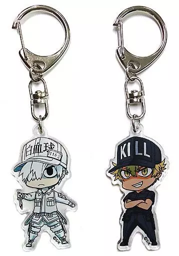 白血球(好中球)＆キラーT細胞 アクリルキーホルダー(2種セット) 「コミックス はたらく細胞 3巻 限定版」 同梱特典