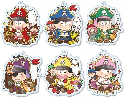 全6種セット 「ぷりっしゅ おそ松さん トレーディングアクリルキーホルダー 海賊松ver.」