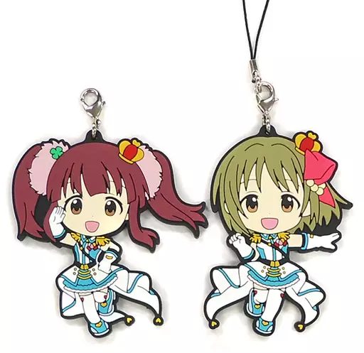 緒方智絵里＆三村かな子 ラバーストラップ シンデレラプロジェクトver. きゅんキャラいらすとれーしょんず 「一番くじプレミアム アイドルマスターシンデレラガールズ PART3」 I賞