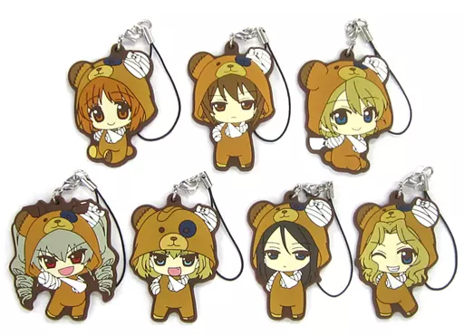 全7種セット 「ガールズ＆パンツァー 劇場版 ラバーストラップ」 ローソン限定