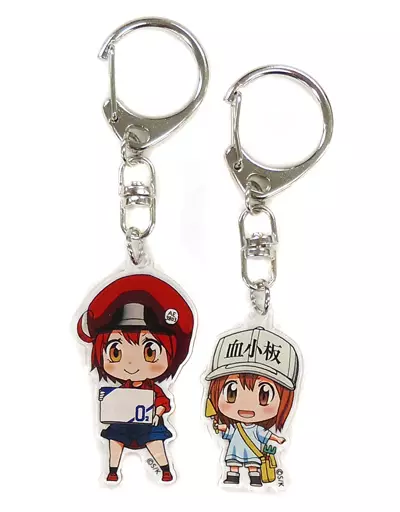 赤血球＆血小板 アクリルキーホルダー2種セット 「コミックス はたらく細胞 4巻 アクリルキーホルダー付き特装版」 同梱特典