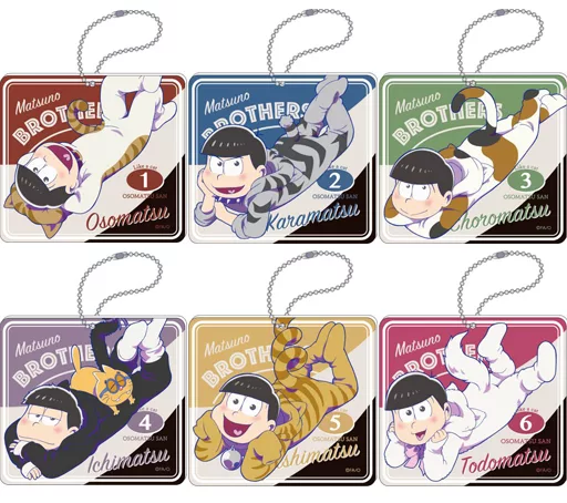 全6種セット 「おそ松さん ビッグアクリルキーホルダーコレクション＜ねこ＞」