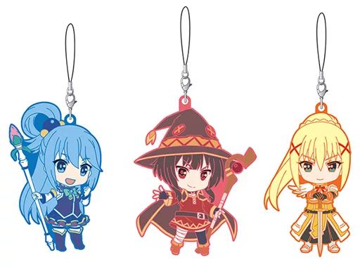 アクア＆めぐみん＆ダクネス ねんどろいどぷらす ラバーストラップセット(3個組) 「この素晴らしい世界に祝福を!2」