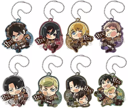全8種セット 「ぴた!でふぉめ 進撃の巨人 アクリルキーホルダー」