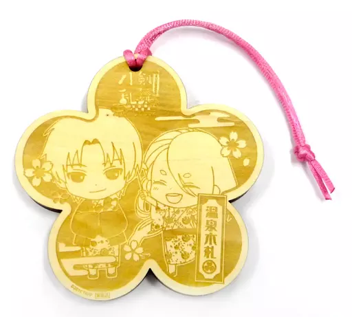 へし切長谷部＆今剣 温泉木札 「刀剣乱舞-花丸-×大江戸温泉物語～大江戸温泉遠征～」 時間遡行軍撃退 雪玉当てゲーム 二等