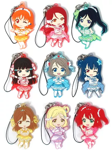 全9種セット 「ねんどろいどぷらす トレーディングラバーストラップ ラブライブ!サンシャイン!! 恋になりたいAQUARIUM Ver.」