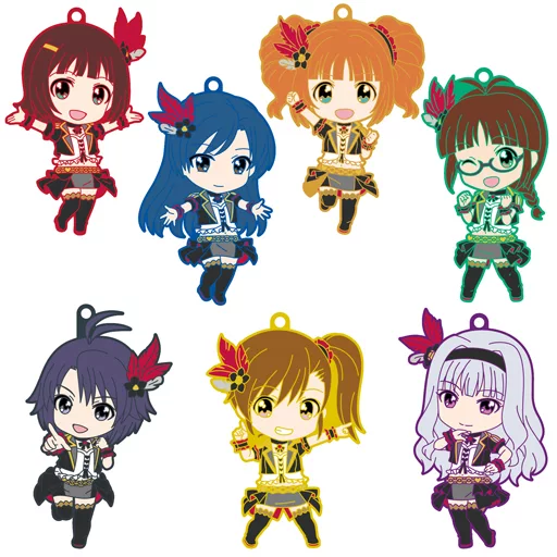 全7種セット 「ねんどろいどぷらす ラバーストラップ アイドルマスター 765PRO ALLSTARS レボリューションナイト A」