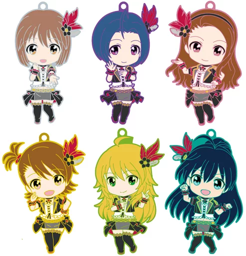 全6種セット 「ねんどろいどぷらす ラバーストラップ アイドルマスター 765PRO ALLSTARS レボリューションナイト B」