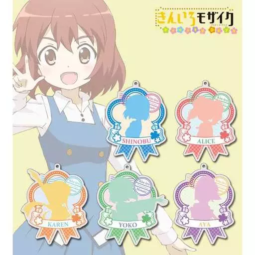 全5種セット 「きんいろモザイク Pretty Days トレーディングエンブレムアクリルキーホルダー」