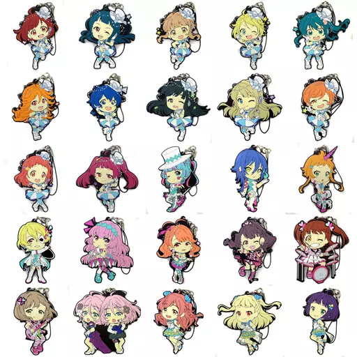 全25種セット ラバーストラップ きゅんキャラいらすとれーしょんず 「一番くじ Tokyo 7th シスターズ ～3rd Anniversary～」 Q賞