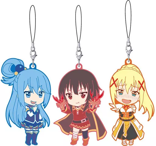 アクア＆めぐみん＆ダクネス ねんどろいどぷらす ラバーストラップセット その2(3個セット) 「この素晴らしい世界に祝福を!2」