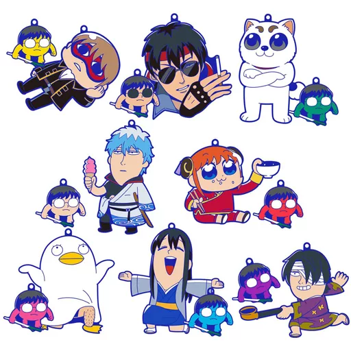 全8種セット 「銀魂×大川ぶくぶ オシャンティ ラバーマスコット」