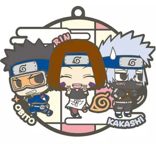 オビト＆カカシ＆リン 「NARUTO-ナルト- 疾風伝 ラバーマスコット バディコレ スリーマンセルだってばよ!編」
