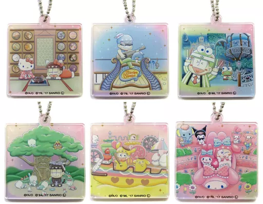 全6種セット 「おそ松さん×サンリオキャラクターズ アクリルキーホルダー」 サンリオピューロランド限定