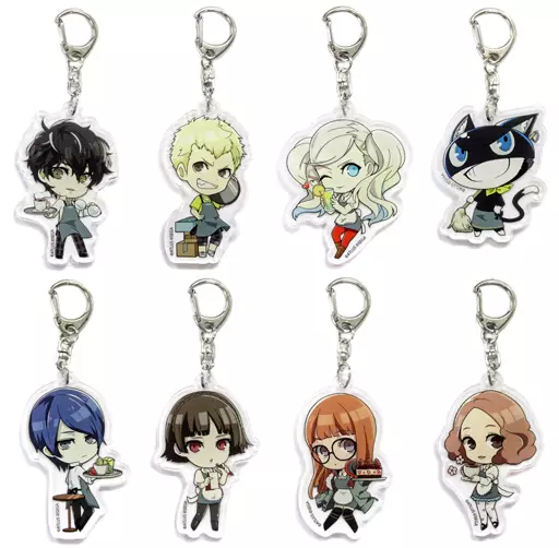 全8種セット 「ペルソナ5×PRINCESS CAFE アクリルキーホルダー」
