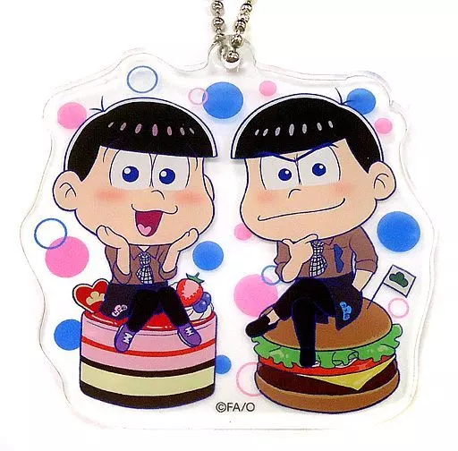 カラ松＆トド松 「セガコラボカフェ おそ松さん デフォルメアクリルキーホルダー～カフェver.～」