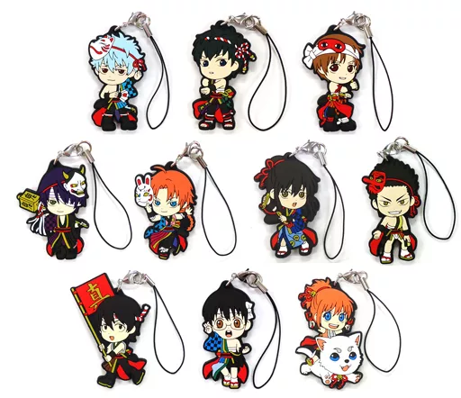 全10種セット いつでも祭の心は忘れないラバーストラップ きゅんキャラいらすとれーしょんず 「一番くじ 銀魂～夏でも羽目は外し過ぎちゃいけない～」 H賞