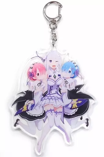 エミリア＆レム＆ラム(アニメイラスト描き下ろしver.) アクリルキーホルダー 「Re：ゼロから始める異世界生活 Re：ゼロから始めるエミリアの誕生日生活 2017 in 渋谷マルイ」