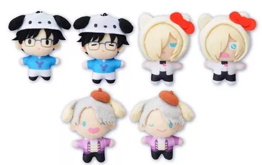 全6種セット 「ユーリ!!! on ICE×サンリオキャラクターズ ぷちぬいマスコット」