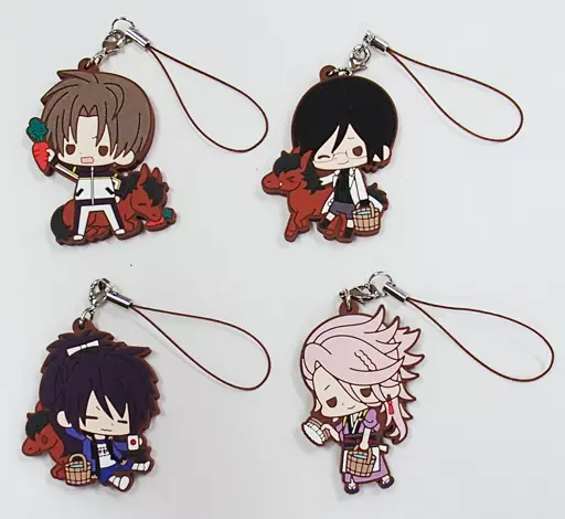集合(馬当番Ver.) ラバーストラップセット(4種セット) 「刀剣乱舞-ONLINE-×KOTOBUKIYA es fest 07冬祭～本丸の冬休み in 壽屋～ 本日の内番セット-馬当番Ver.- 第二弾」