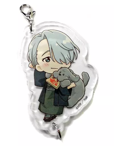 【シークレット】 ヴィクトル・ニキフォロフ＆マッカチン 「ユーリ!!! on ICE×PRINCESS CAFE つかまりんこ 連結アクリルチャーム お正月ver.」