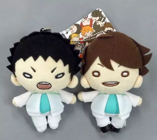キーホルダー・マスコット(キャラクター)　及川＆岩泉(ジャージ) にとたん ボールチェーン付ぬいぐるみ2個セット 「ハイキュー!!」 ジャンプショップ限定