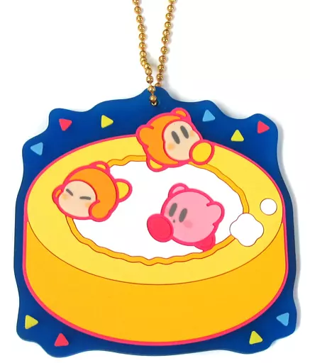 カービィ＆ワドルディ(ロールケーキ) 「星のカービィ キャンペーン2 ラバーキーホルダー」 ローソン限定