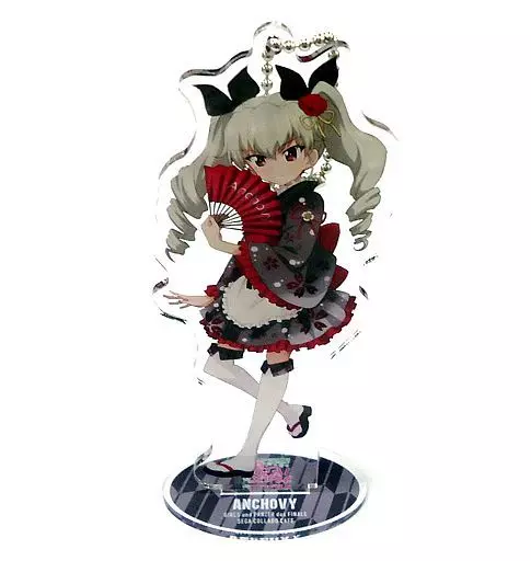 アンチョビ スタンド付きビッグアクリルキーホルダー 「セガコラボカフェ ガールズ＆パンツァー 最終章 第1弾」（チェーン欠品）