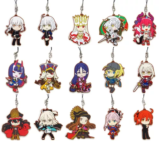 全15種セット サーヴァント ガールズver. ラバーストラップ きゅんキャラいらすとれーしょんず 「一番くじ Fate/Grand Order 剣轟一閃‐宮本武蔵、ここに推参!」 F賞