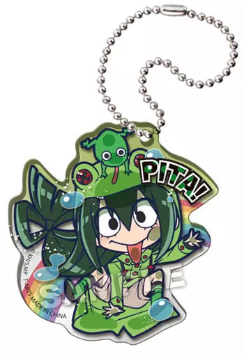 蛙吹梅雨 「ぴた!でふぉめ 僕のヒーローアカデミア レインコート アクリルキーホルダー」