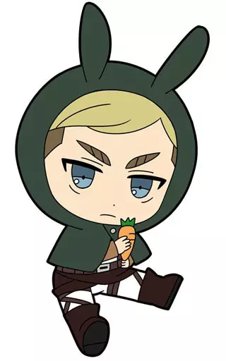 エルヴィン・スミス 「進撃の巨人 ぺたん娘 トレーディングラバーストラップ」（ストラップ欠品）