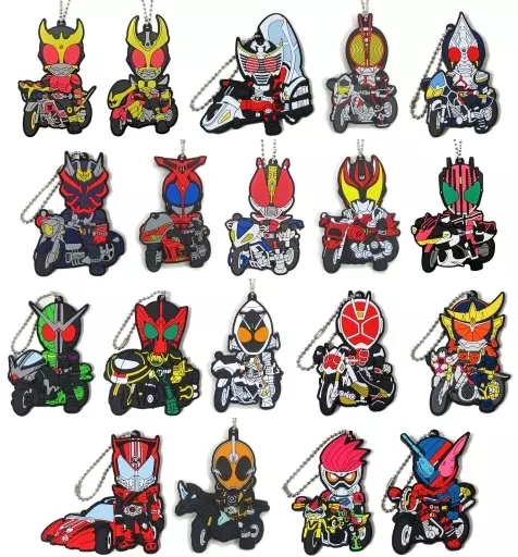 キーホルダー・マスコット(キャラクター)　全19種セット 集結!平成仮面ライダー ボールチェーンラバー 「一番くじ 仮面ライダービルド with 平成仮面ライダー」 C賞