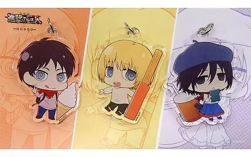 エレン＆ミカサ＆アルミン アクリルキーホルダーセット(3個組) 「劇場版 進撃の巨人 Season2 ～覚醒の咆哮～」 劇場グッズ