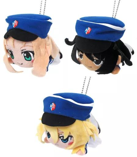 全3種セット 寝そべりキーチェーンマスコット”BC自由学園” 「ガールズ＆パンツァー 最終章」