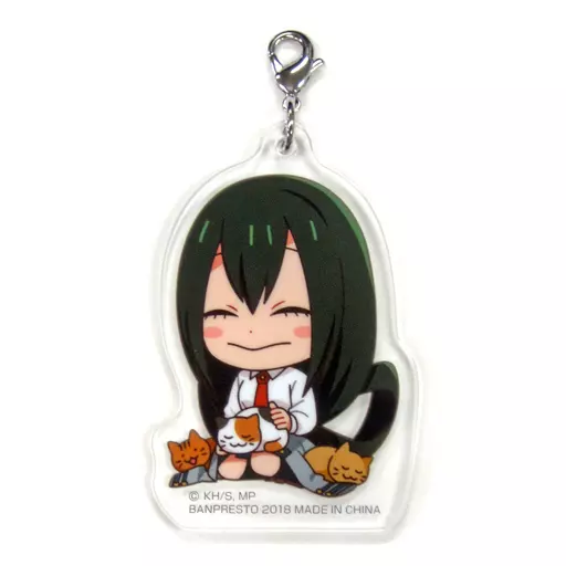 蛙吹梅雨 アクリルチャーム きゅんキャラいらすとれーしょんず 「一番くじ 僕のヒーローアカデミア～ねことひと休み～」 D賞