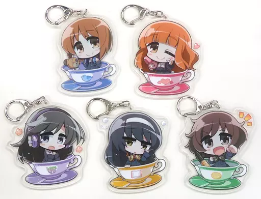 あんこうチーム らじぷち アクリルキーホルダーセット(5個組) 「CD ガールズ＆パンツァー RADIO あんこうチーム、進撃中! DJCD＆アクリルキーホルダーセット」