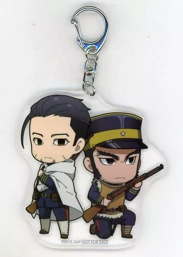 尾形＆谷垣 描き起こしミニキャラアクリルキーホルダー 「Blu-ray/DVD ゴールデンカムイ 第ニ巻」 アニメイト購入特典