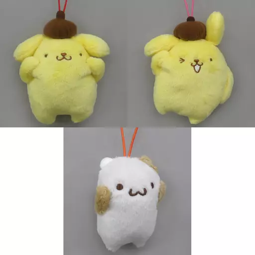 ポムポムプリン　ポム顔　マスコット 駿河屋 -<中古>全3種セット ポム顔マスコット 「ポムポムプリン