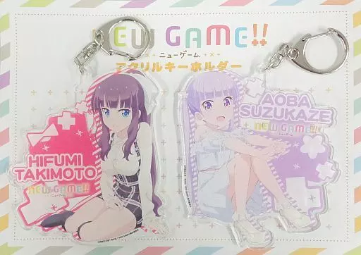 涼風青葉＆滝本ひふみ アクリルキーホルダーセット(2個組) 「NEW GAME!!」 C94グッズ